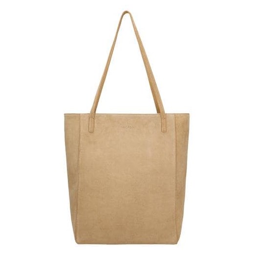 Wojas Duża Beżowa Torebka Damska Shopper Bag ze sklepu Wojas w kategorii Torby Shopper bag - zdjęcie 159396899