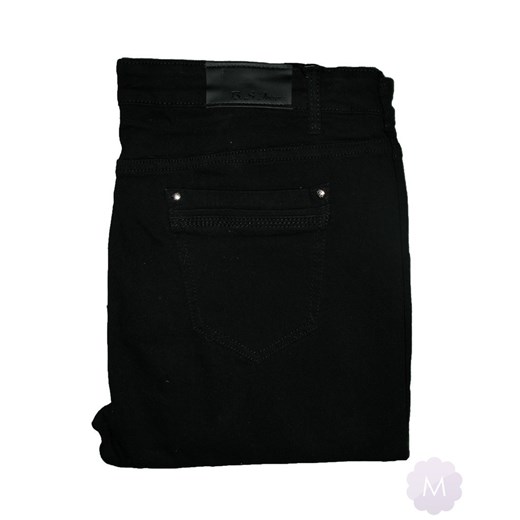 Czarne damskie spodnie jeansowe lekko zwężane z wysokim stanem (BBS S404) mercerie-pl czarny lekkie