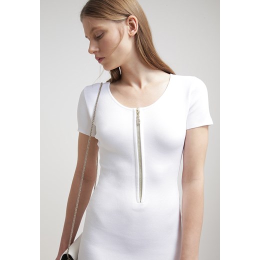 Versace Jeans Sukienka letnia bianco zalando brazowy rękawy