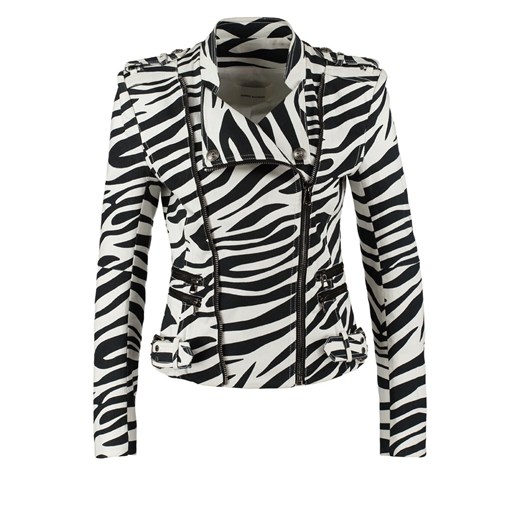 Pierre Balmain Kurtka jeansowa zebra zalando szary abstrakcyjne wzory