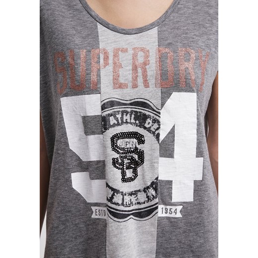 Superdry ATHLETIC  Tshirt z nadrukiem charcoal grey/grey marl zalando szary bawełna
