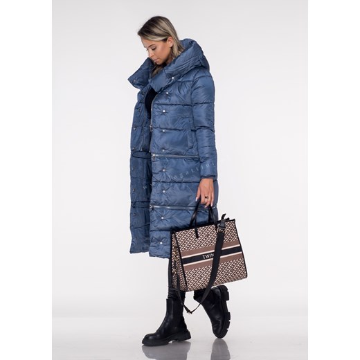 Włoski pikowany płaszczyk VALENTINA 3w1 denim S Lagattini.pl
