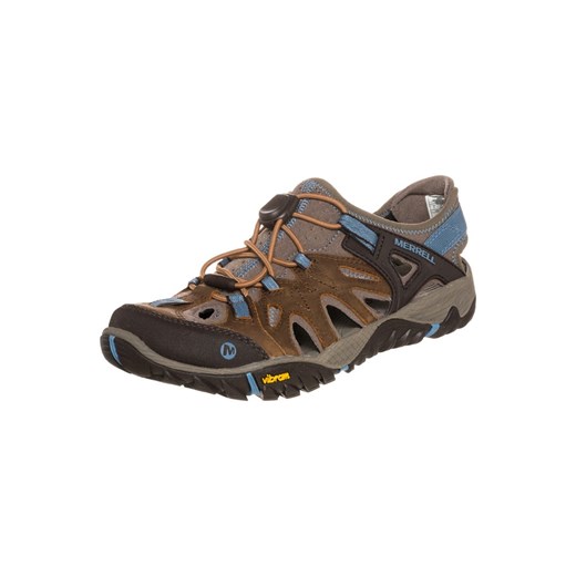 Merrell ALL OUT BLAZE SIEVE Sandały trekkingowe brown sugar/blue heaven zalando szary lato