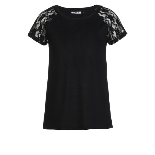 ONLY ONLBACK Tshirt basic black zalando czarny abstrakcyjne wzory