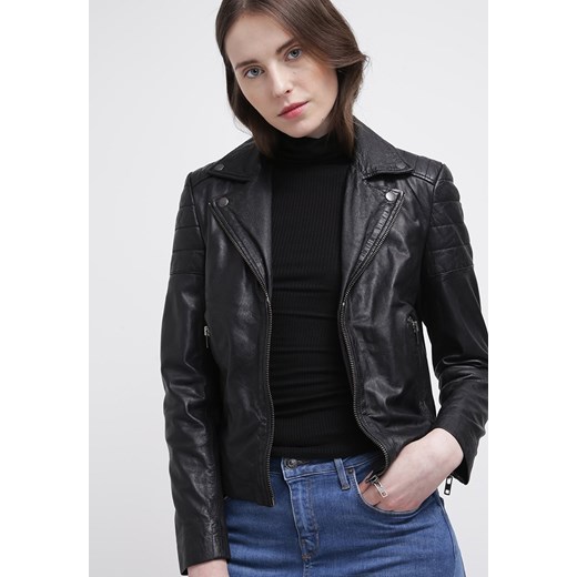 muubaa MONTE Kurtka skórzana black zalando czarny krótkie