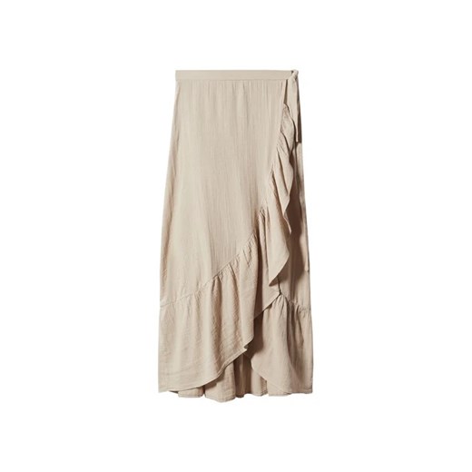 Mango Spódnica maxi Bambula 57040105 Beżowy Relaxed Fit Mango L MODIVO