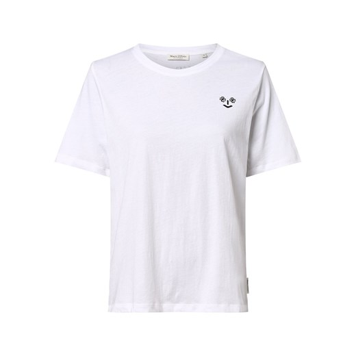 Marc O'Polo T-shirt damski Kobiety Bawełna biały nadruk ze sklepu vangraaf w kategorii Bluzki damskie - zdjęcie 160037759