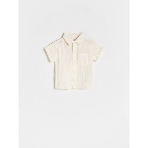 Reserved - Koszula z kieszonką - kremowy ze sklepu Reserved w kategorii Odzież dla niemowląt - zdjęcie 160047149