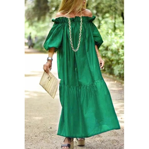 Sukienka IVET oversize zielona
