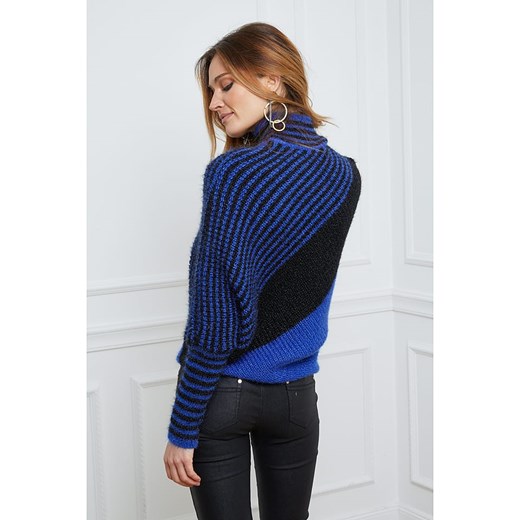 Joséfine sweter damski z okrągłym dekoltem w paski 