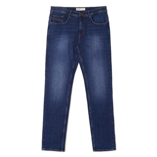 Cropp - Niebieskie jeansy slim - Granatowy Cropp 32/32 Cropp