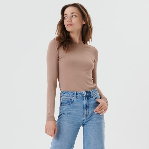 Sweter damski Sinsay z okrągłym dekoltem casual