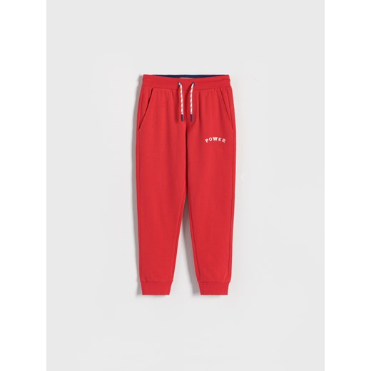 Reserved - Spodnie dresowe z haftem - Czerwony Reserved 164 (13 lat) Reserved