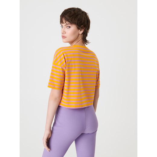 Bluzka damska Sinsay casual z okrągłym dekoltem z krótkimi rękawami 