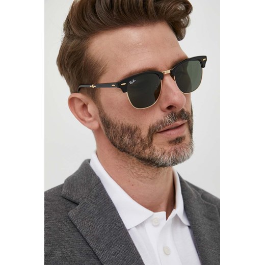 Ray-Ban okulary CLUBMASTER FOLDING 0RB2176 ze sklepu ANSWEAR.com w kategorii Okulary przeciwsłoneczne męskie - zdjęcie 160095265