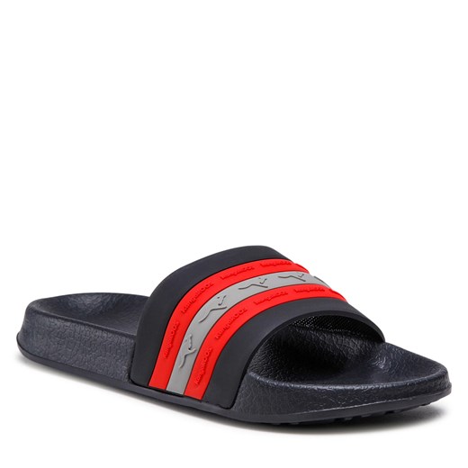 Klapki KangaRoos Kangaslide Kids 18556 000 5069 Jet Black/Red Kangaroos dostępne inne rozmiary eobuwie.pl okazja