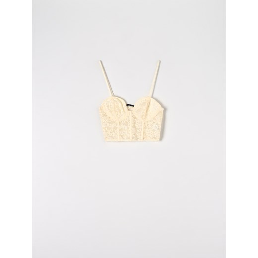 Sinsay - Top gorsetowy - Kremowy Sinsay XL Sinsay