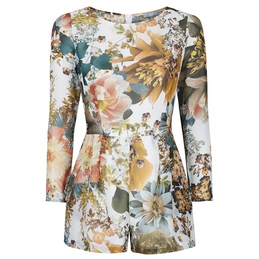 **Long Sleeve Playsuit by Love topshop bezowy 