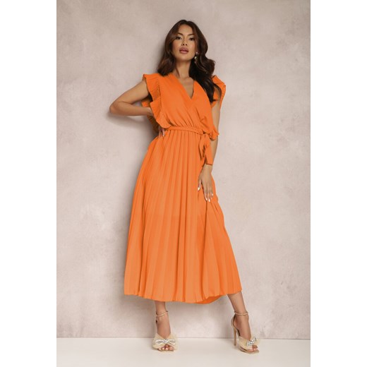 Pomarańczowa Sukienka Ismena ze sklepu Renee odzież w kategorii Sukienki - zdjęcie 160122729