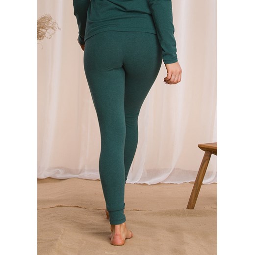 Legginsy Hot Touch z wąską gumką w pasie - S beżowy ze sklepu PH KEY Sp. z o.o.  w kategorii Spodnie damskie - zdjęcie 160137987