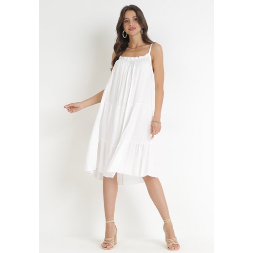 Biała Sukienka Sumire ze sklepu Born2be Odzież w kategorii Sukienki - zdjęcie 160138577