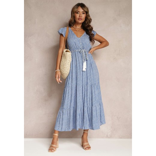 Niebieska Sukienka Tudielle ze sklepu Renee odzież w kategorii Sukienki - zdjęcie 160139785
