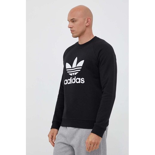 adidas Originals bluza bawełniana męska kolor czarny z nadrukiem ze sklepu ANSWEAR.com w kategorii Bluzy męskie - zdjęcie 160146099