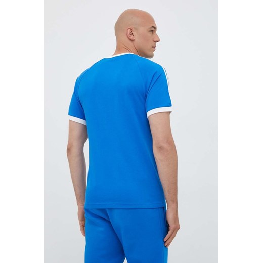 adidas Originals t-shirt bawełniany kolor niebieski z aplikacją XL ANSWEAR.com