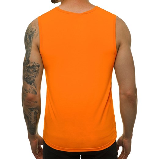 Koszulka bez rękawów męska ciemnopomarańczowa OZONEE JS/99001/32 Ozonee L ozonee.pl promocja