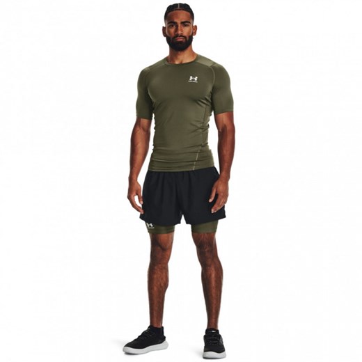 Męskie legginsy krótkie treningowe Under Armour UA HG Armour Shorts - khaki ze sklepu Sportstylestory.com w kategorii Spodenki męskie - zdjęcie 160204358