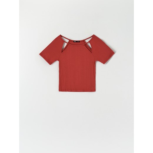 Sinsay - Bluzka - Czerwony Sinsay XS Sinsay