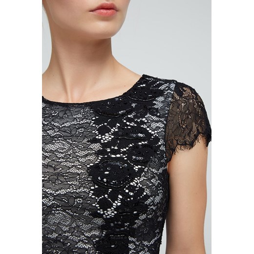 New Look Sukienka etui black pattern zalando bezowy mini