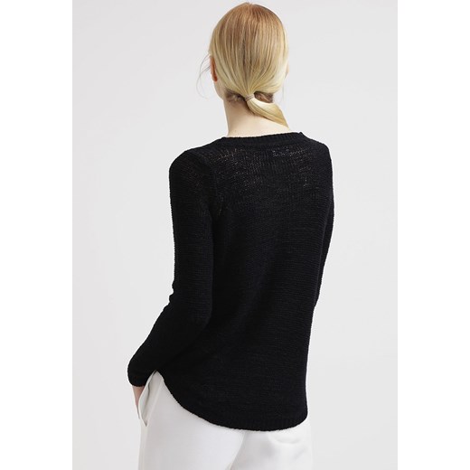 ONLY GEENA Sweter black zalando czarny bez wzorów/nadruków