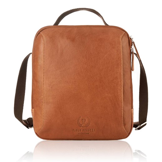 Skórzana Torba Męska Na Ramię I Do Ręki Paolo Peruzzi In-46-Cg Paolo Peruzzi one size Paolo Peruzzi