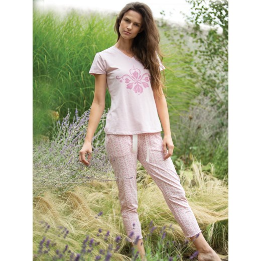 Bawełniana piżama z rysunkiem Krokusów - S ze sklepu PH KEY Sp. z o.o.  w kategorii Piżamy damskie - zdjęcie 160274876