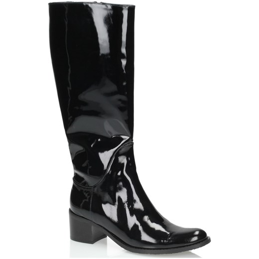 7MIL CZARNE LAKIEROWANE KOZAKI paradopary-pl czarny dopasowane