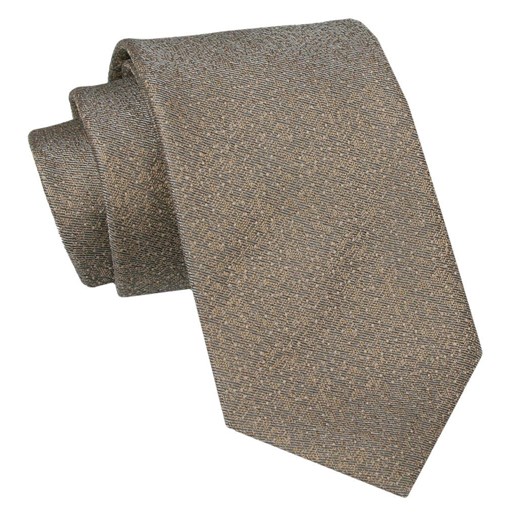 Klasyczny Męski Krawat - ALTIES - Beżowy Melanż KRALTS0925 ze sklepu JegoSzafa.pl w kategorii Krawaty - zdjęcie 160291715