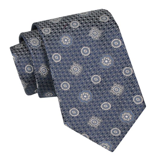 Klasyczny Męski Krawat - ALTIES - w Duże Grochy KRALTS0940 ze sklepu JegoSzafa.pl w kategorii Krawaty - zdjęcie 160291759