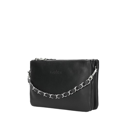 Wojas Skórzana torebka w kolorze czarnym - (S)13 x (W)21 x (G)5 cm Wojas onesize promocja Limango Polska