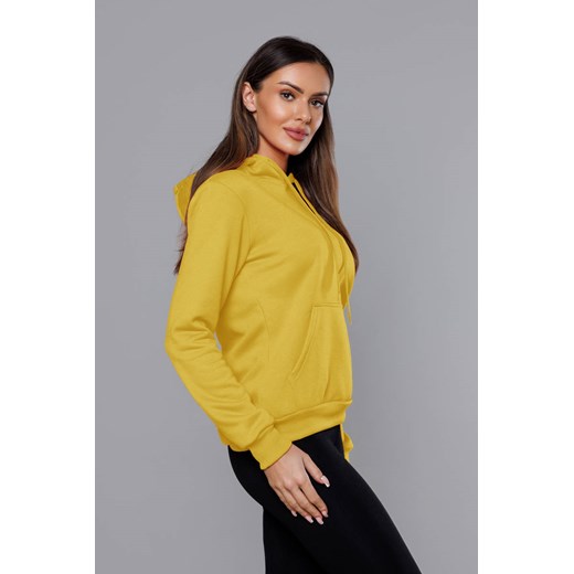 Damska bluza dresowa żółta (w02-28) ze sklepu goodlookin.pl w kategorii Bluzy damskie - zdjęcie 160311859
