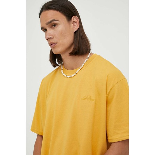 Les Deux t-shirt męski kolor żółty gładki LDM101135 ze sklepu ANSWEAR.com w kategorii T-shirty męskie - zdjęcie 160319346