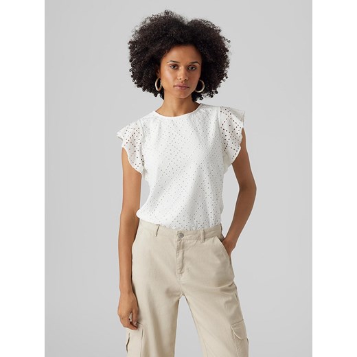Vero Moda Koszulka "Tassa" w kolorze białym Vero Moda XL Limango Polska promocyjna cena