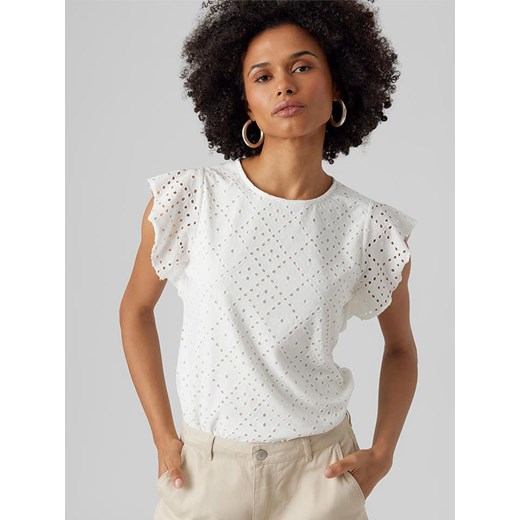 Vero Moda Koszulka "Tassa" w kolorze białym Vero Moda XL wyprzedaż Limango Polska
