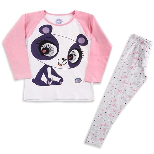 Cool Club, Piżama dziewczęca, Littlest Pet Shop, rozmiar 134 - Spodnie, spódnice, sukienki - 2 sztuka 70% taniej! smyk-com bezowy Spodnie