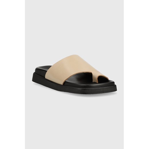Alohas klapki skórzane Toe Ring Flop damskie kolor beżowy S00174.13 Alohas 40 okazyjna cena ANSWEAR.com