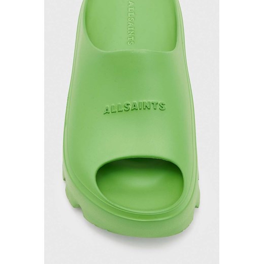 AllSaints klapki damskie kolor zielony 38 ANSWEAR.com