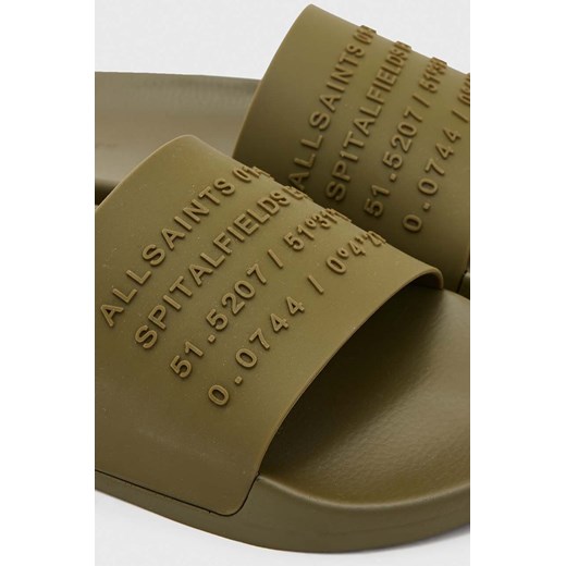 AllSaints klapki męskie kolor beżowy 42 okazja ANSWEAR.com