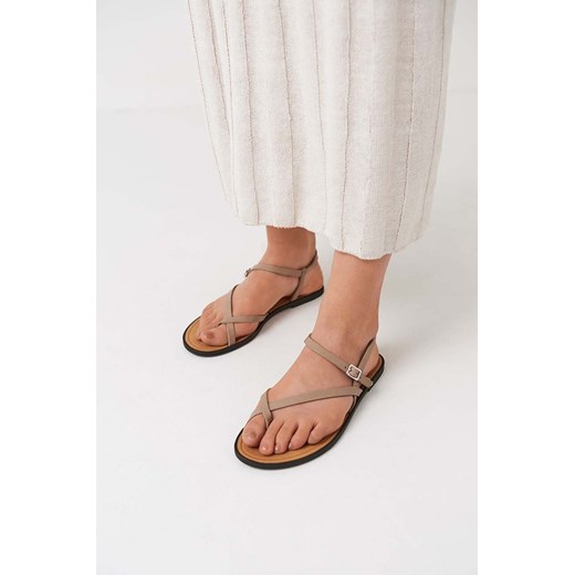 Vagabond sandały TIA 2.0 damskie kolor beżowy 5531.401.09 Vagabond 38 okazja ANSWEAR.com