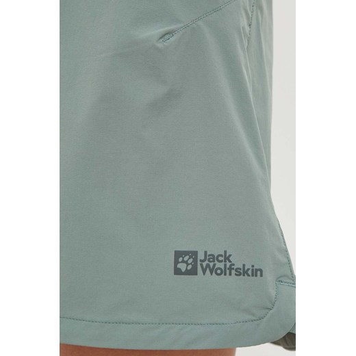 Jack Wolfskin spódnica sportowa Hilltop kolor zielony mini prosta Jack Wolfskin 38 okazyjna cena ANSWEAR.com