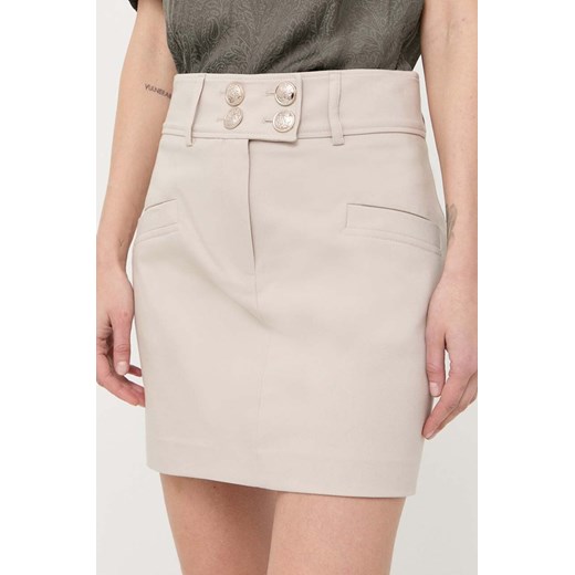 Morgan spódnica kolor beżowy mini prosta ze sklepu ANSWEAR.com w kategorii Spódnice - zdjęcie 160336645